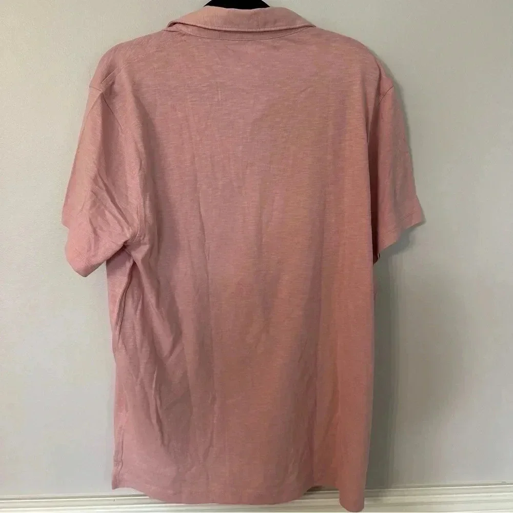 J. Crew Men's Slub Cotton Jersey Pocket Polo Shirt in Coral Reef Size: XL NWT
